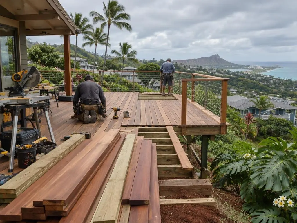 Wood Deck Building in Honolulu, HI